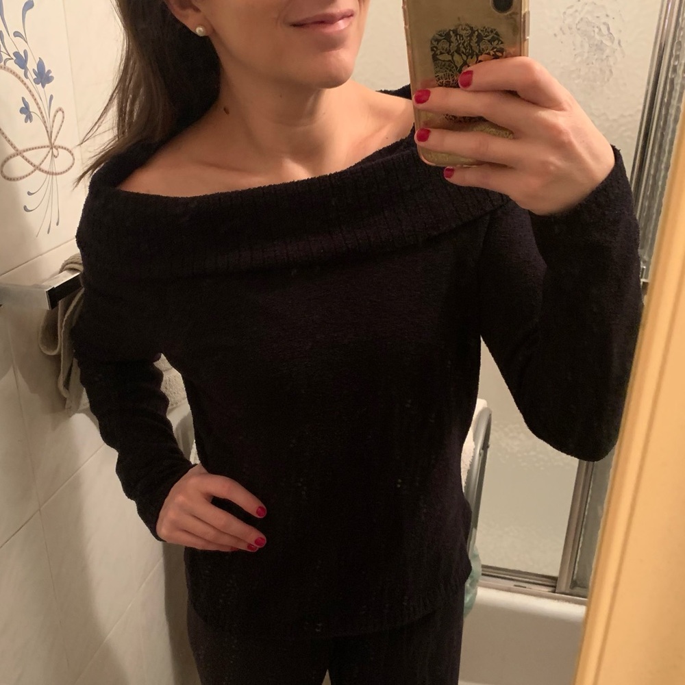 Lily Stanhope Cowl Neck/Off Shoulder Sweater